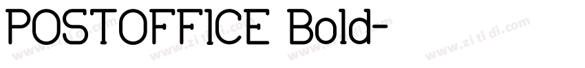 POSTOFFICE Bold字体转换